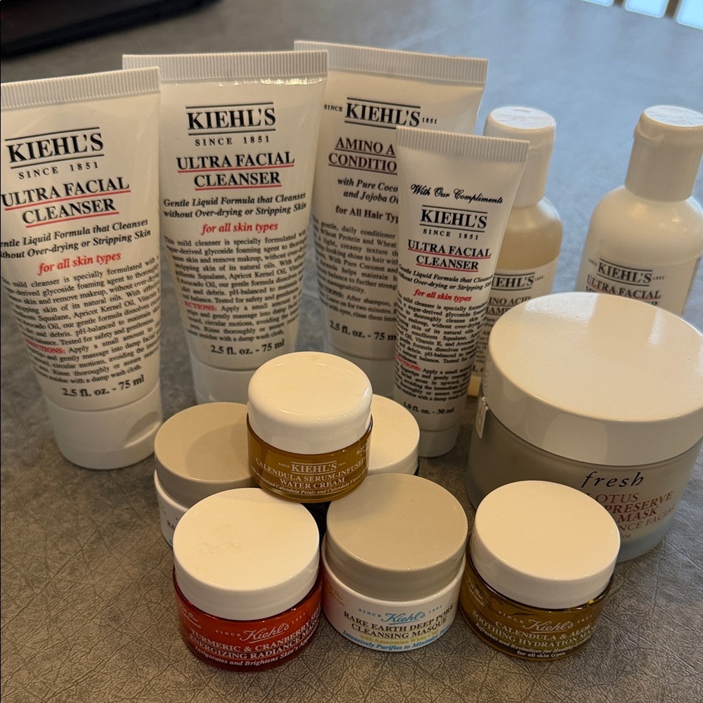 Kiehl's Skincare Collection with White and Cream Accents